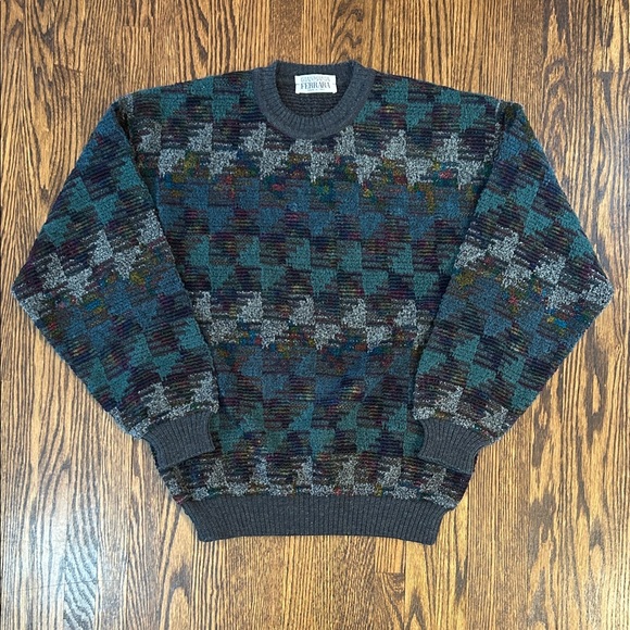 Vintage Other - Vintage 90s Wool and Alpaca Knit Vibrant Sweater